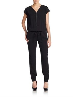 VINCE. Black Sleeveless Utility Jumpsuit Size 4